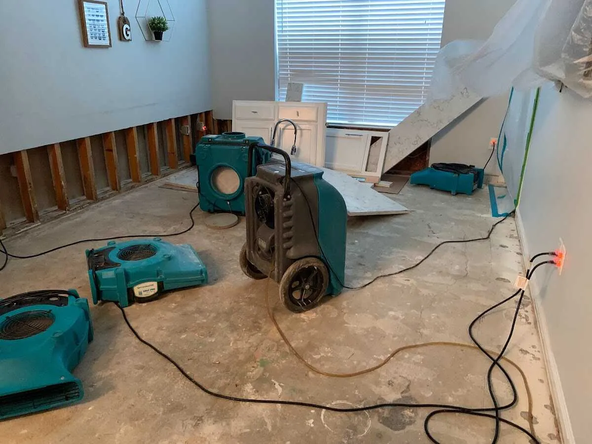 Dehumidifier in flood-cut room for Water Extraction & Removal in Maquoketa